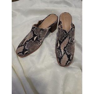 Madewell Carey Mule In Snake Embossed Leather Size 9